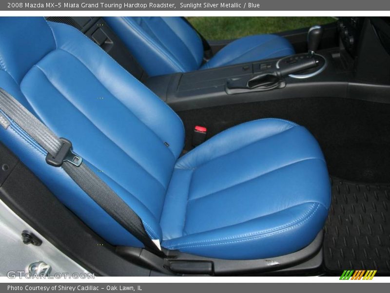 Sunlight Silver Metallic / Blue 2008 Mazda MX-5 Miata Grand Touring Hardtop Roadster