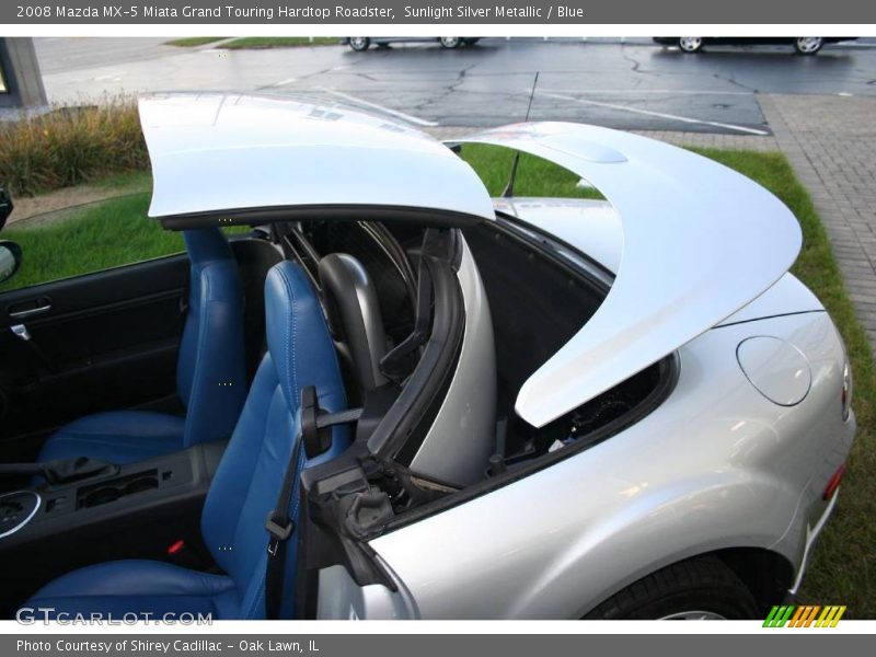 Sunlight Silver Metallic / Blue 2008 Mazda MX-5 Miata Grand Touring Hardtop Roadster