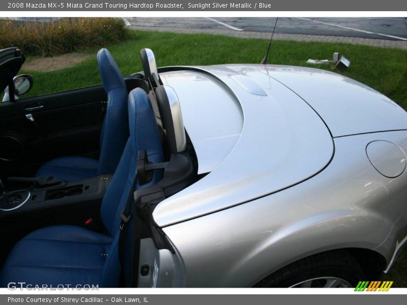 Sunlight Silver Metallic / Blue 2008 Mazda MX-5 Miata Grand Touring Hardtop Roadster