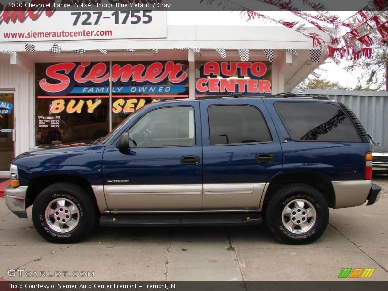 Indigo Blue Metallic / Gray 2000 Chevrolet Tahoe LS 4x4