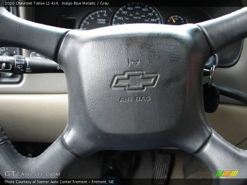 Indigo Blue Metallic / Gray 2000 Chevrolet Tahoe LS 4x4