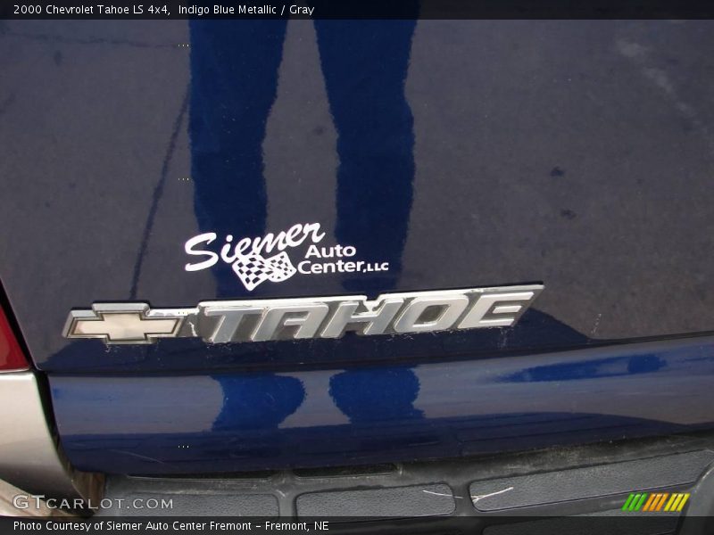 Indigo Blue Metallic / Gray 2000 Chevrolet Tahoe LS 4x4