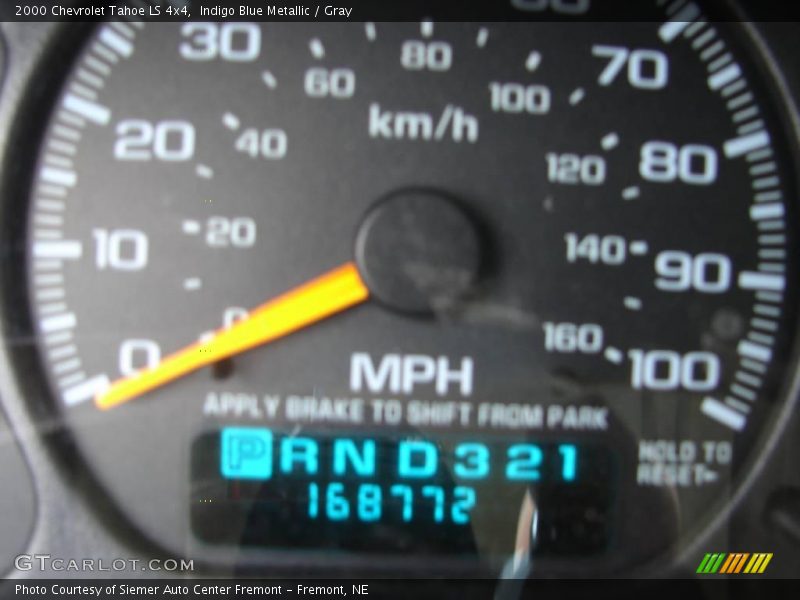 Indigo Blue Metallic / Gray 2000 Chevrolet Tahoe LS 4x4