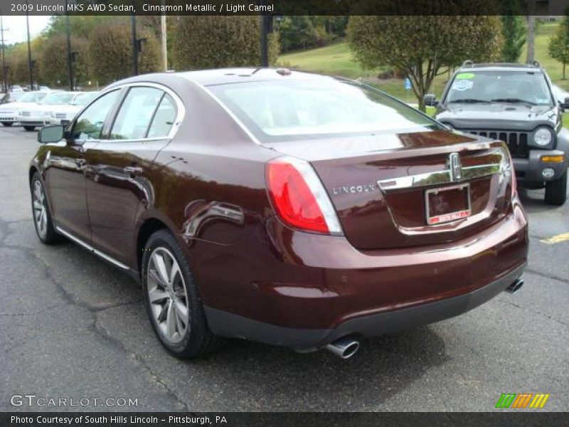 Cinnamon Metallic / Light Camel 2009 Lincoln MKS AWD Sedan