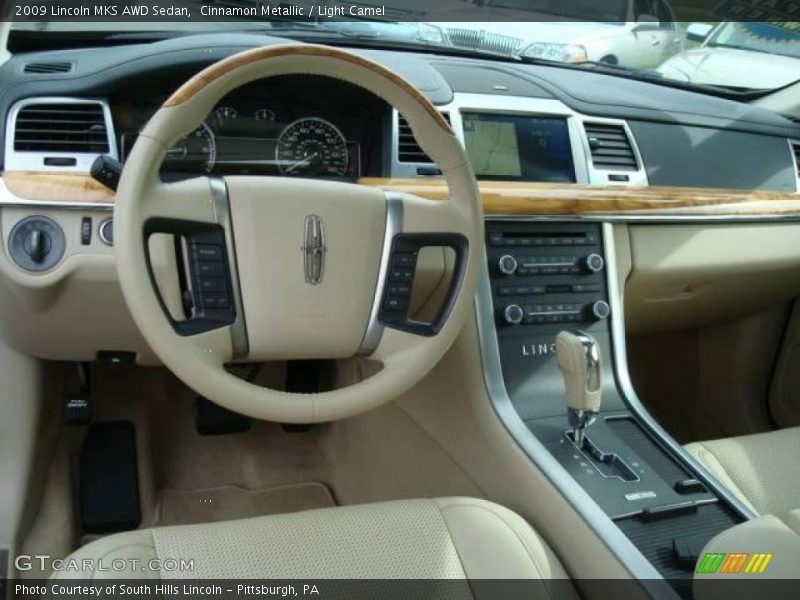Cinnamon Metallic / Light Camel 2009 Lincoln MKS AWD Sedan