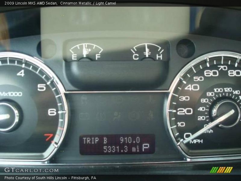 Cinnamon Metallic / Light Camel 2009 Lincoln MKS AWD Sedan