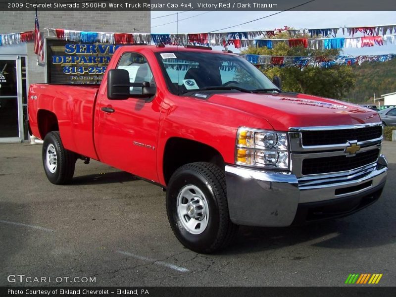 Victory Red / Dark Titanium 2009 Chevrolet Silverado 3500HD Work Truck Regular Cab 4x4