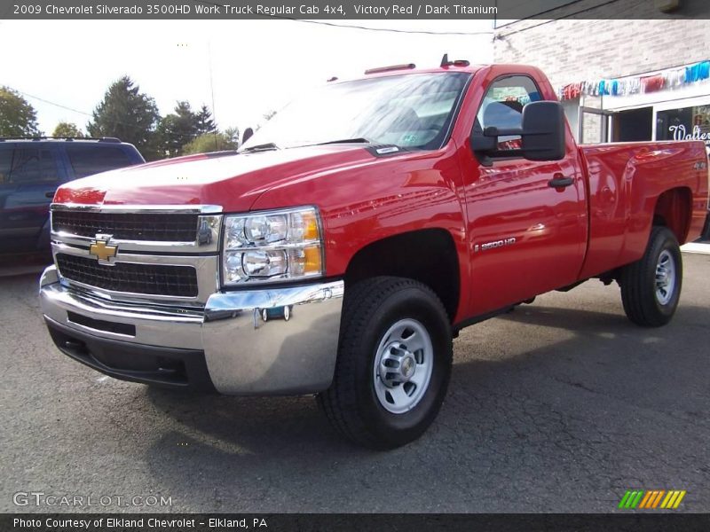 Victory Red / Dark Titanium 2009 Chevrolet Silverado 3500HD Work Truck Regular Cab 4x4