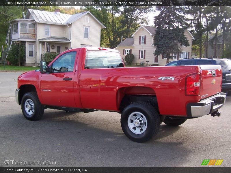 Victory Red / Dark Titanium 2009 Chevrolet Silverado 3500HD Work Truck Regular Cab 4x4