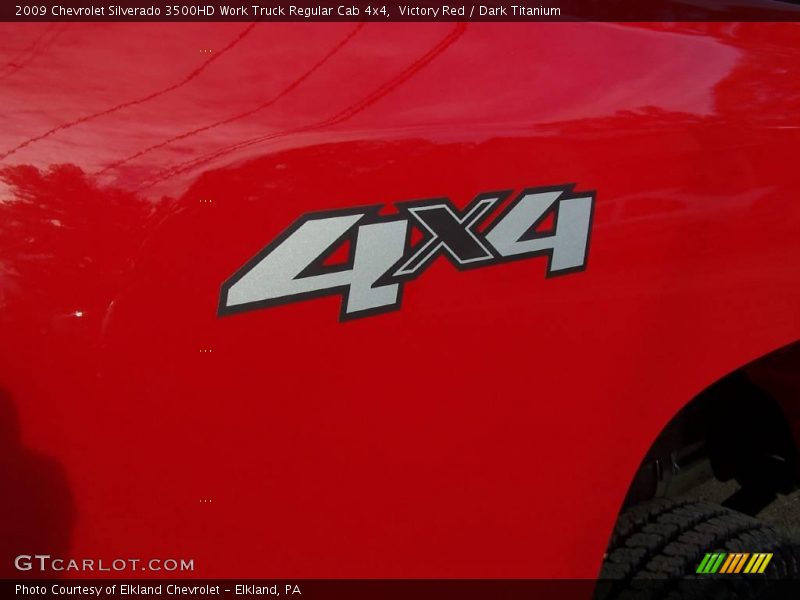 Victory Red / Dark Titanium 2009 Chevrolet Silverado 3500HD Work Truck Regular Cab 4x4