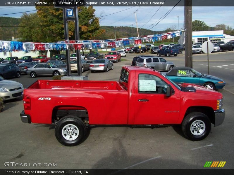 Victory Red / Dark Titanium 2009 Chevrolet Silverado 3500HD Work Truck Regular Cab 4x4