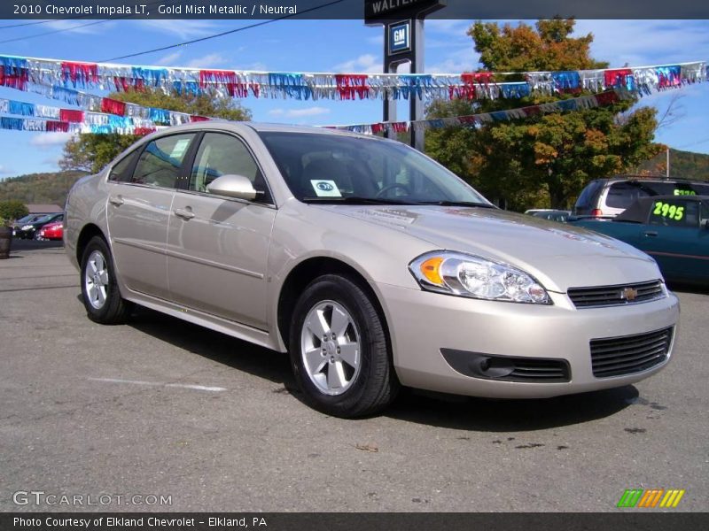 Gold Mist Metallic / Neutral 2010 Chevrolet Impala LT