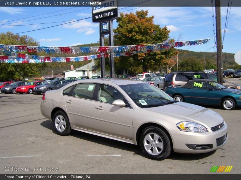 Gold Mist Metallic / Neutral 2010 Chevrolet Impala LT