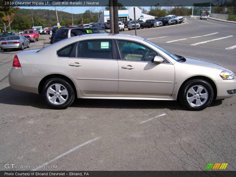 Gold Mist Metallic / Neutral 2010 Chevrolet Impala LT