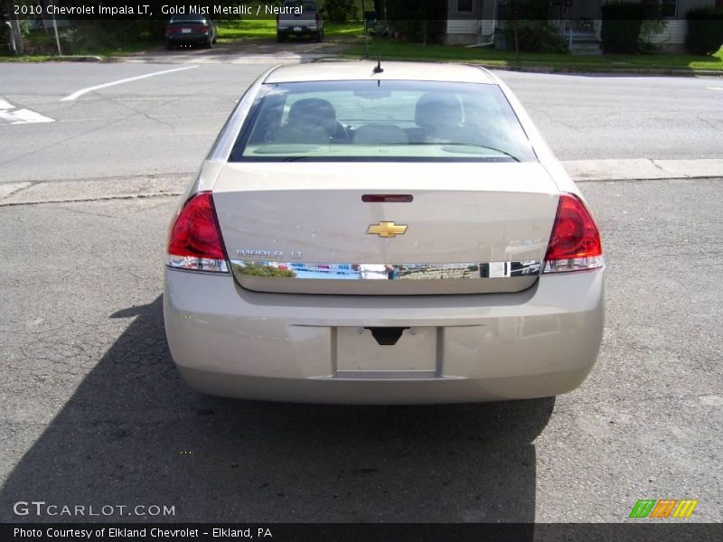 Gold Mist Metallic / Neutral 2010 Chevrolet Impala LT