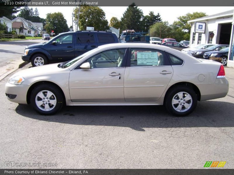 Gold Mist Metallic / Neutral 2010 Chevrolet Impala LT