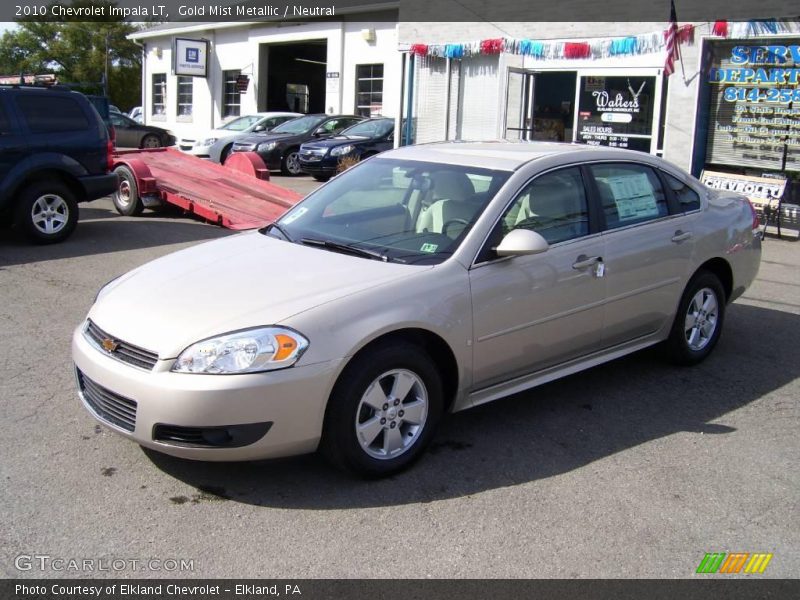 Gold Mist Metallic / Neutral 2010 Chevrolet Impala LT