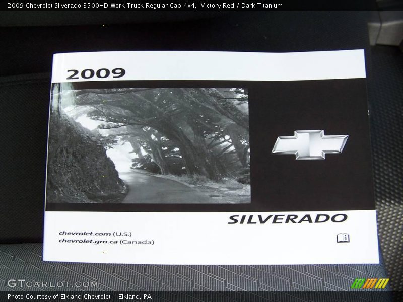 Victory Red / Dark Titanium 2009 Chevrolet Silverado 3500HD Work Truck Regular Cab 4x4