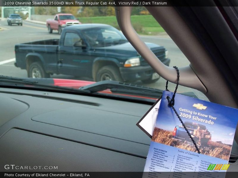 Victory Red / Dark Titanium 2009 Chevrolet Silverado 3500HD Work Truck Regular Cab 4x4