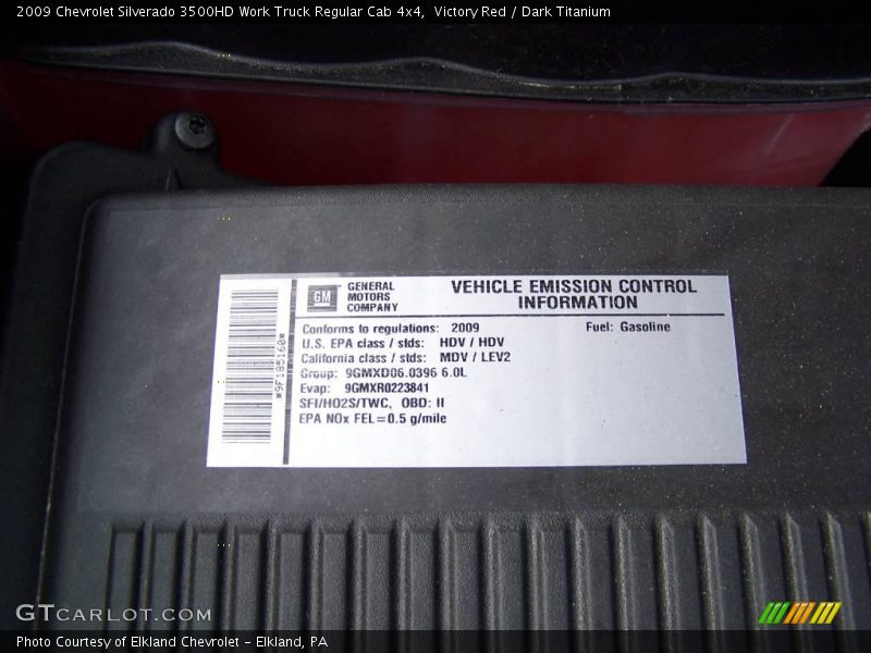 Victory Red / Dark Titanium 2009 Chevrolet Silverado 3500HD Work Truck Regular Cab 4x4