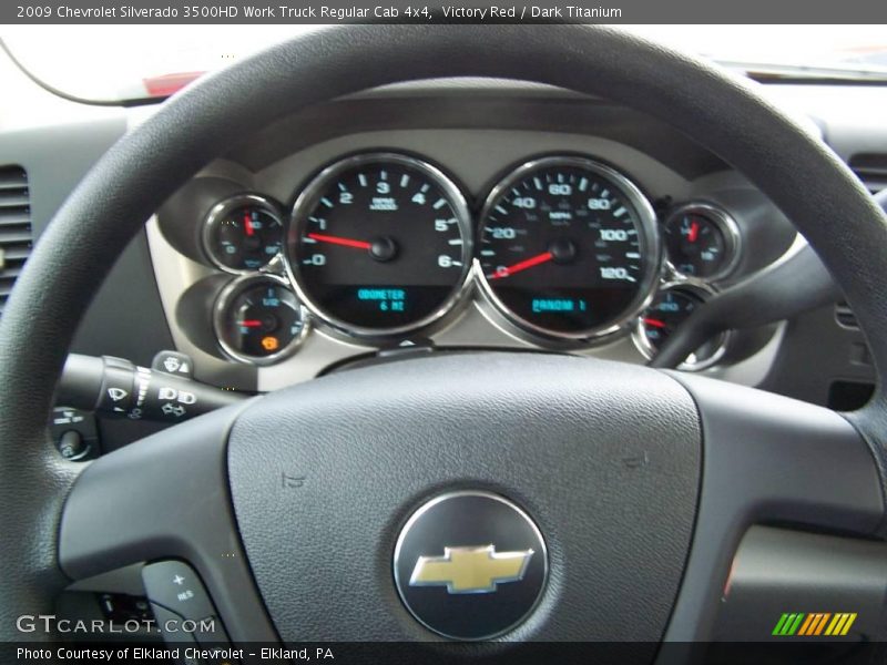 Victory Red / Dark Titanium 2009 Chevrolet Silverado 3500HD Work Truck Regular Cab 4x4