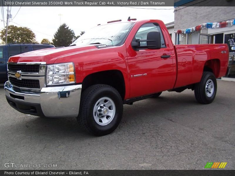 Victory Red / Dark Titanium 2009 Chevrolet Silverado 3500HD Work Truck Regular Cab 4x4