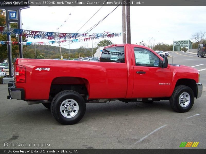 Victory Red / Dark Titanium 2009 Chevrolet Silverado 3500HD Work Truck Regular Cab 4x4