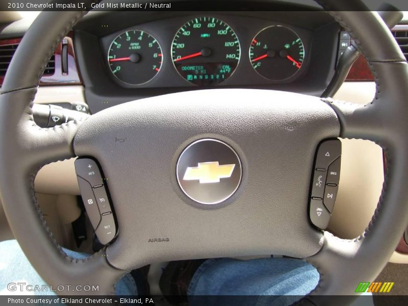 Gold Mist Metallic / Neutral 2010 Chevrolet Impala LT