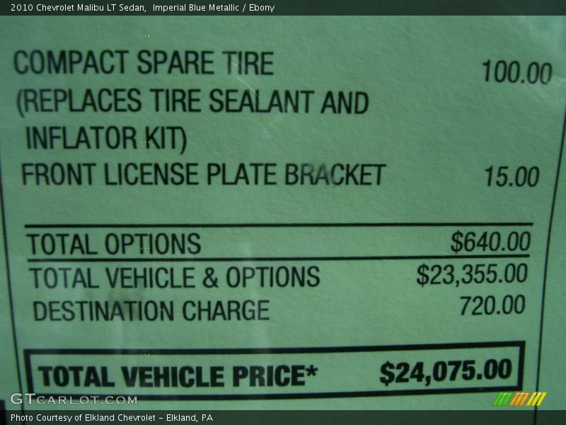 Imperial Blue Metallic / Ebony 2010 Chevrolet Malibu LT Sedan