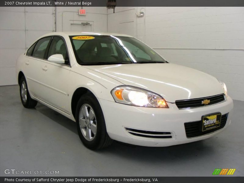White / Neutral Beige 2007 Chevrolet Impala LT