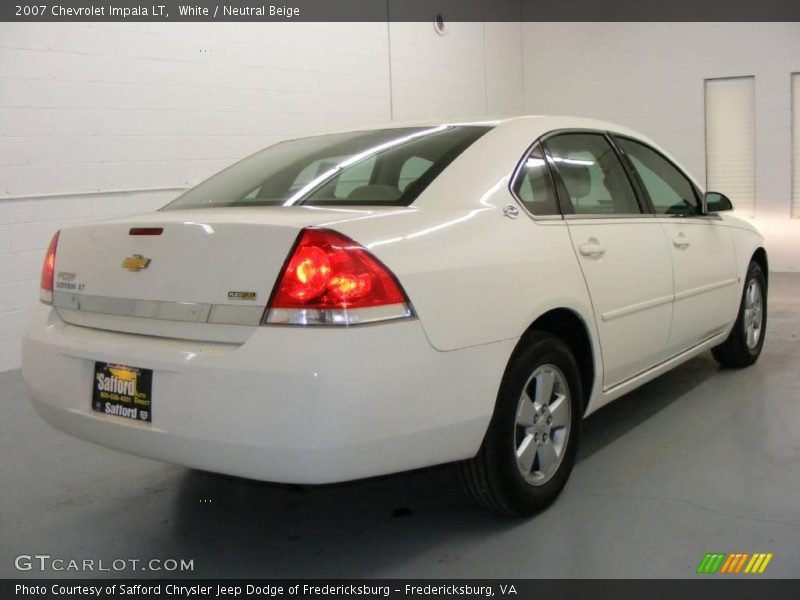 White / Neutral Beige 2007 Chevrolet Impala LT