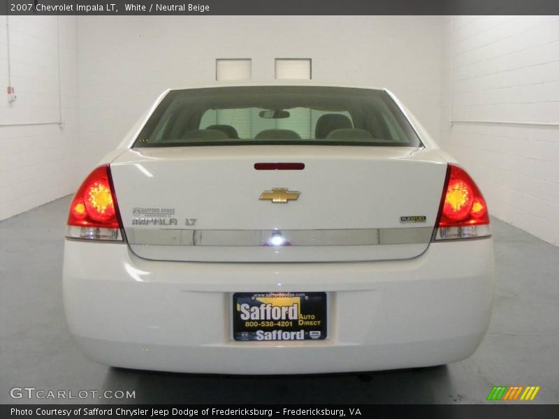 White / Neutral Beige 2007 Chevrolet Impala LT