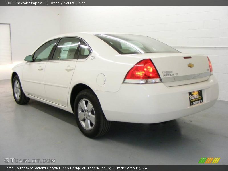 White / Neutral Beige 2007 Chevrolet Impala LT