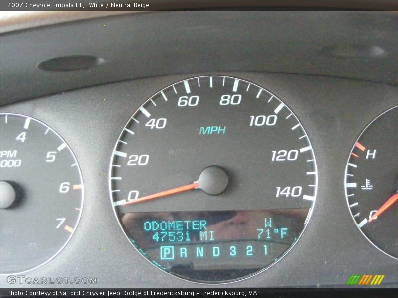 White / Neutral Beige 2007 Chevrolet Impala LT