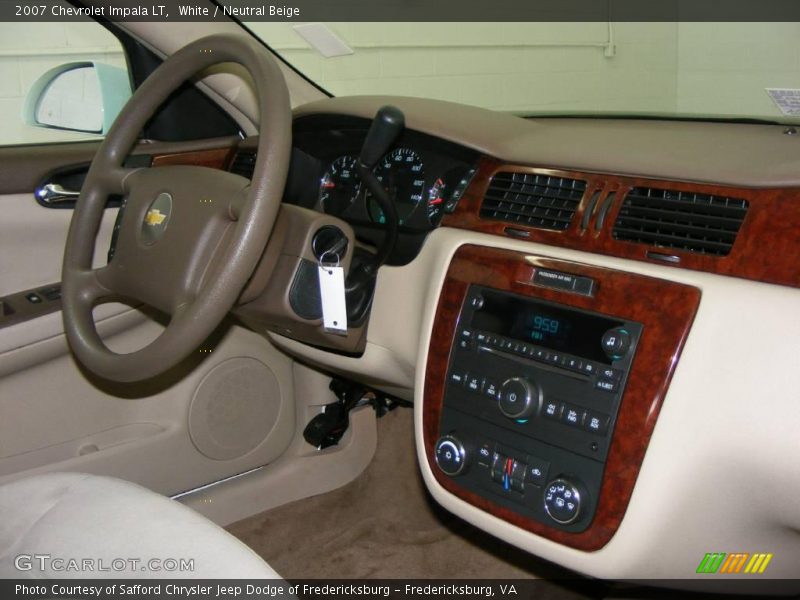 White / Neutral Beige 2007 Chevrolet Impala LT
