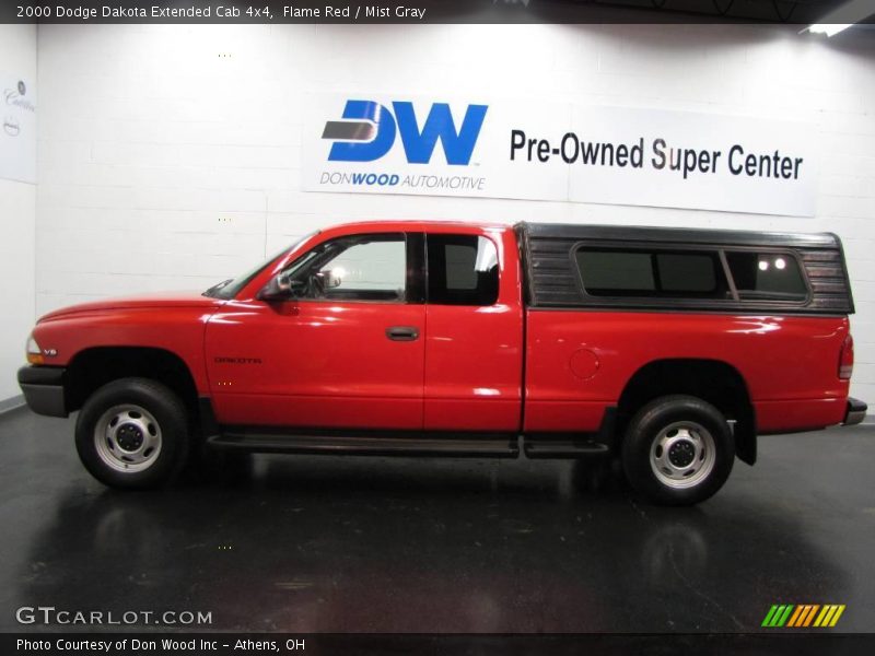 Flame Red / Mist Gray 2000 Dodge Dakota Extended Cab 4x4