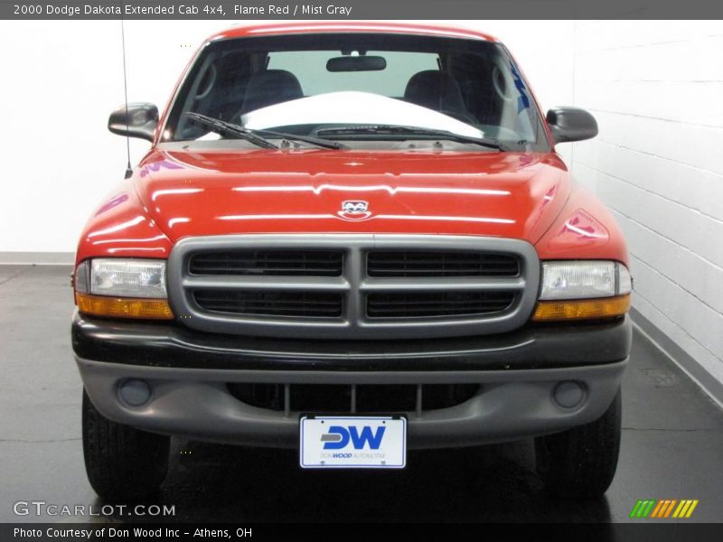 Flame Red / Mist Gray 2000 Dodge Dakota Extended Cab 4x4