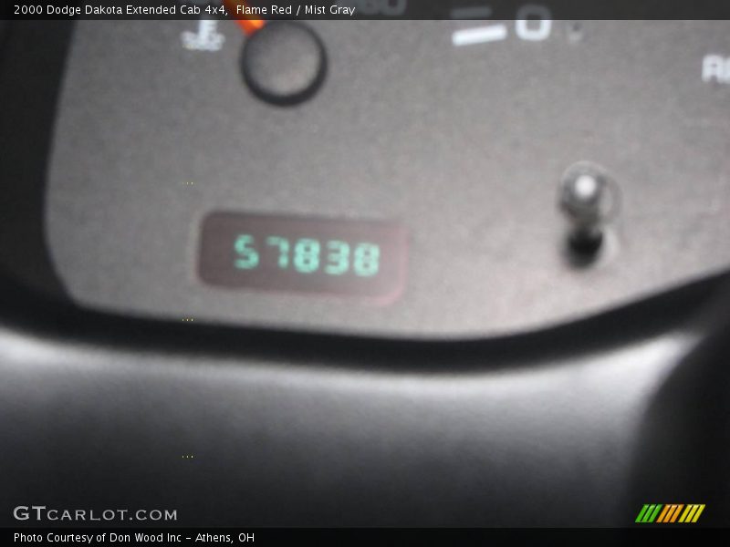 Flame Red / Mist Gray 2000 Dodge Dakota Extended Cab 4x4