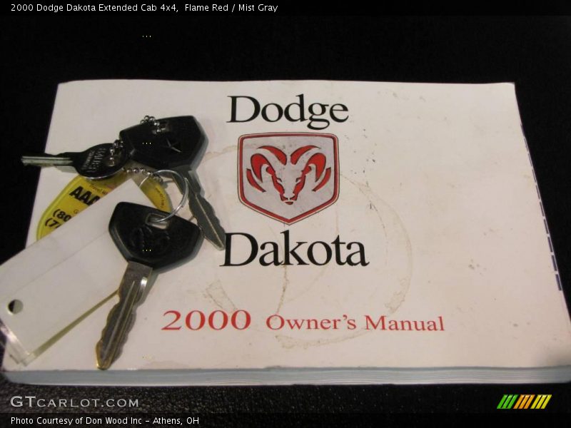 Flame Red / Mist Gray 2000 Dodge Dakota Extended Cab 4x4