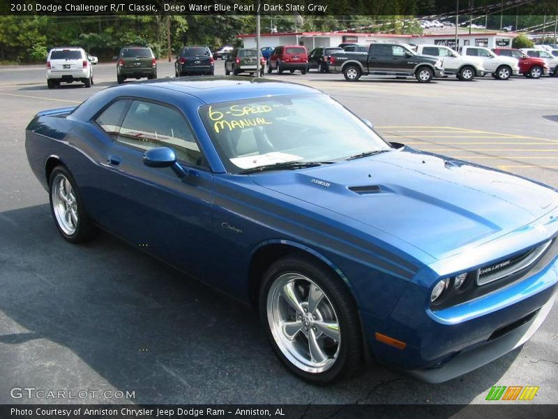Deep Water Blue Pearl / Dark Slate Gray 2010 Dodge Challenger R/T Classic