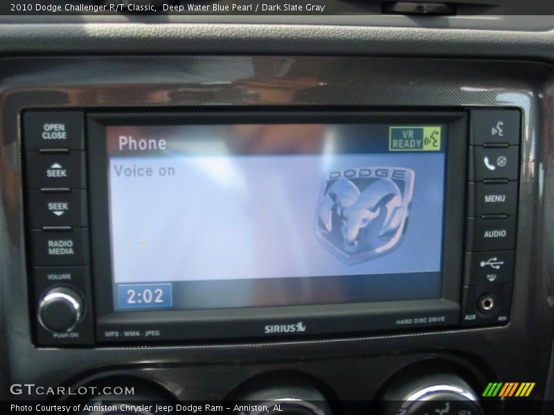 Deep Water Blue Pearl / Dark Slate Gray 2010 Dodge Challenger R/T Classic