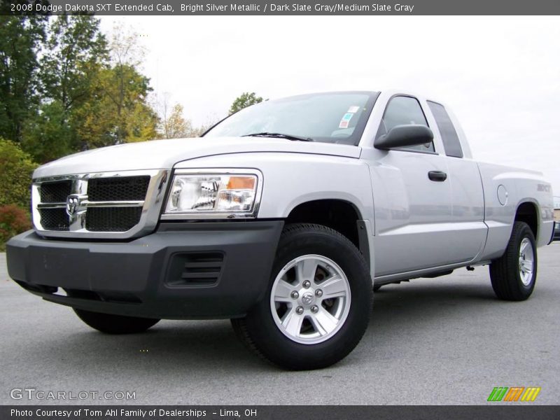 Bright Silver Metallic / Dark Slate Gray/Medium Slate Gray 2008 Dodge Dakota SXT Extended Cab