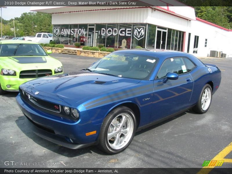 Deep Water Blue Pearl / Dark Slate Gray 2010 Dodge Challenger R/T Classic