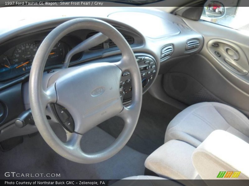 Silver Frost Pearl / Grey 1997 Ford Taurus GL Wagon