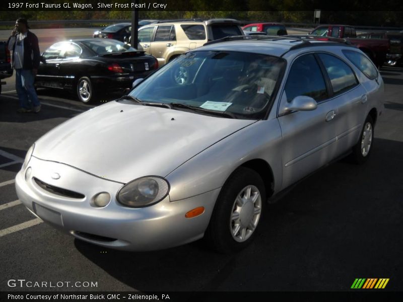 Silver Frost Pearl / Grey 1997 Ford Taurus GL Wagon