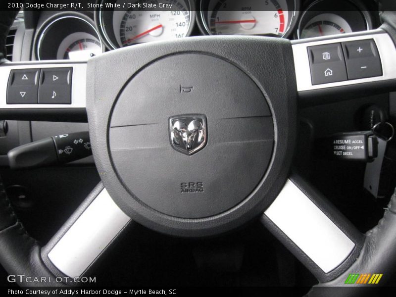 Stone White / Dark Slate Gray 2010 Dodge Charger R/T