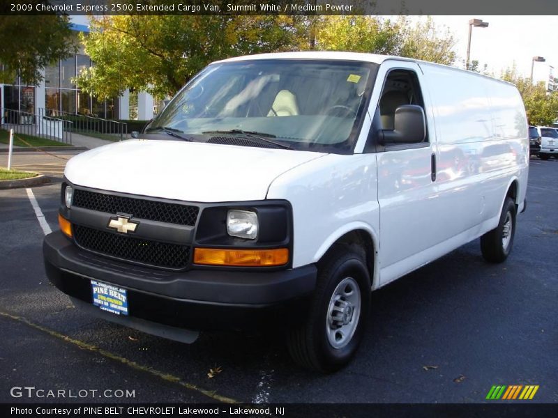 Summit White / Medium Pewter 2009 Chevrolet Express 2500 Extended Cargo Van