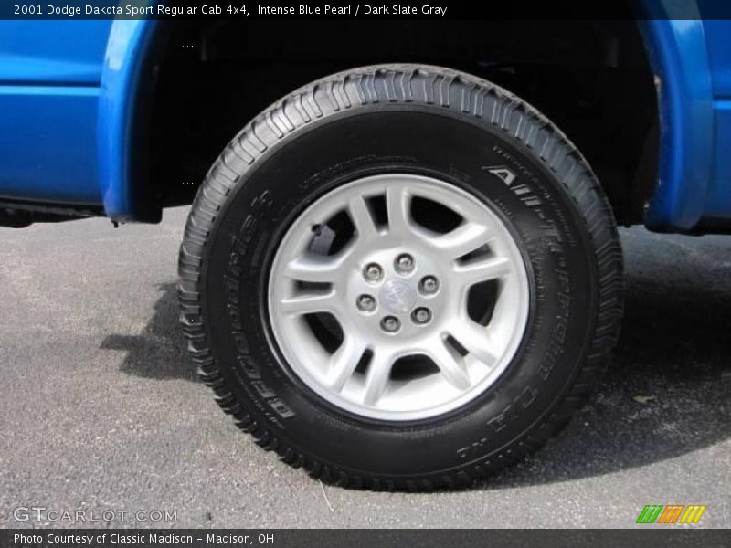 Intense Blue Pearl / Dark Slate Gray 2001 Dodge Dakota Sport Regular Cab 4x4