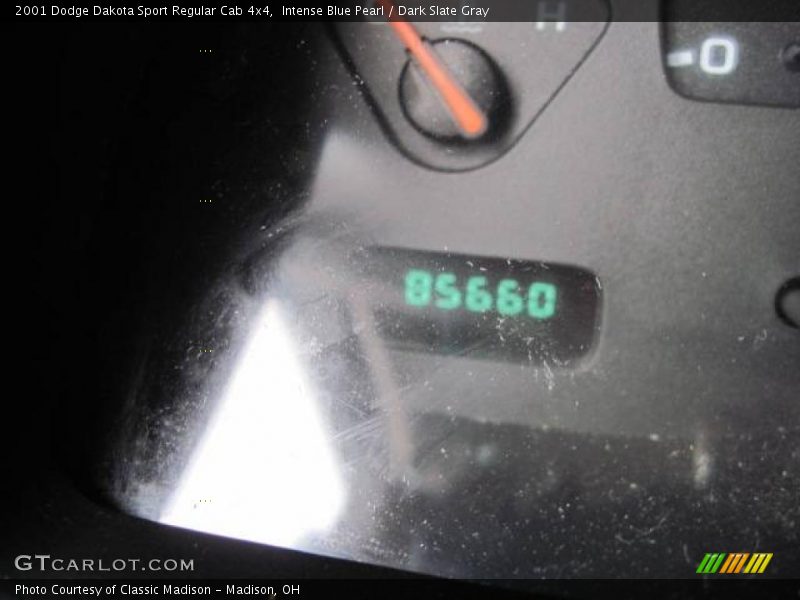 Intense Blue Pearl / Dark Slate Gray 2001 Dodge Dakota Sport Regular Cab 4x4