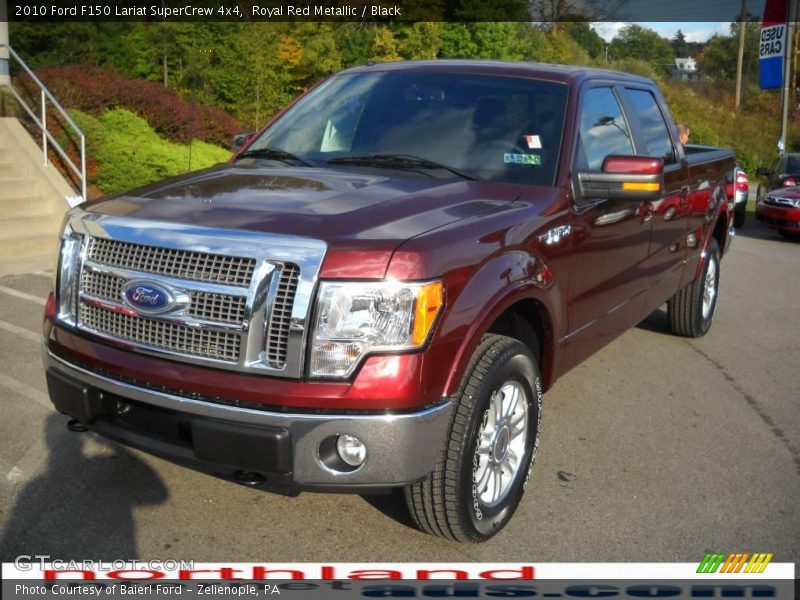 Royal Red Metallic / Black 2010 Ford F150 Lariat SuperCrew 4x4